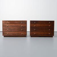 Pair of Bookmatched Wood Dressers , Chests of Drawers, Manner of George Nelson - Sold for $3,072 on 03-01-2025 (Lot 315).jpg